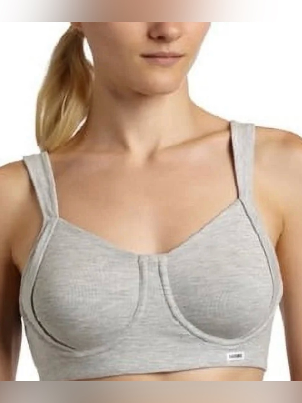 NATORI Women’s 7234439 Underwire Sports Bra Sz 34B Gray Wide Strap